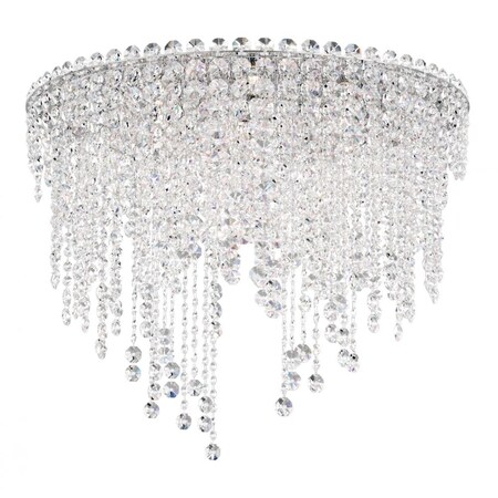 Schonbek Chantant 6 Light 110V Close to Ceiling in Stainless Steel with Clear H CH2401N-401H